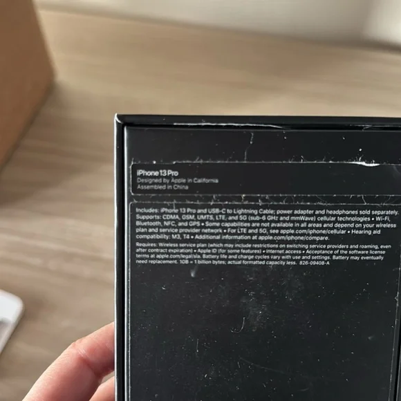 iPhone 13 Pro Empty Box with New Lightening Charging Wire - Picture 4 of 4